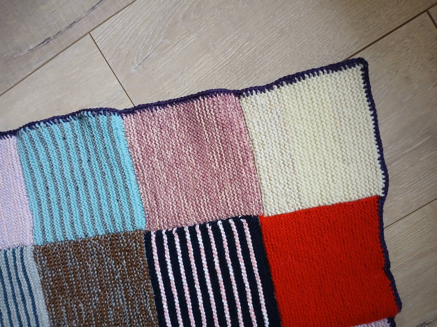 Wool patchwork blanket