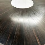 Large vintage macassar marble and ebony dining table
