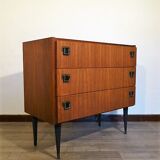sab dresser in teck laiton and cuir 1960