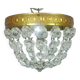 Plafonnier 1 lumière bronze et cristal