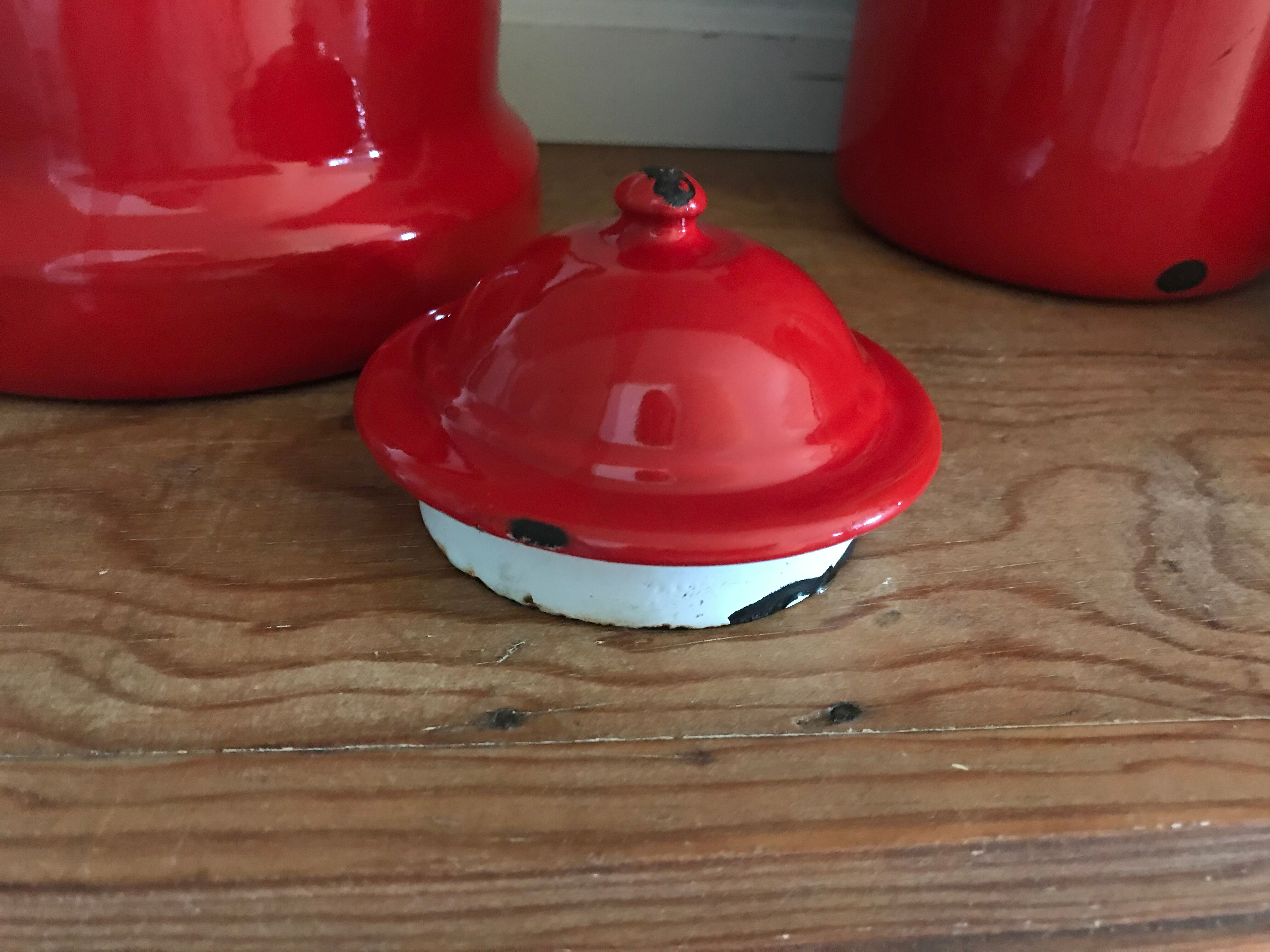 Vintage enamelled kettle