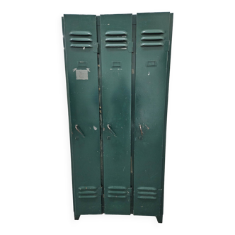 Old triple metal locker