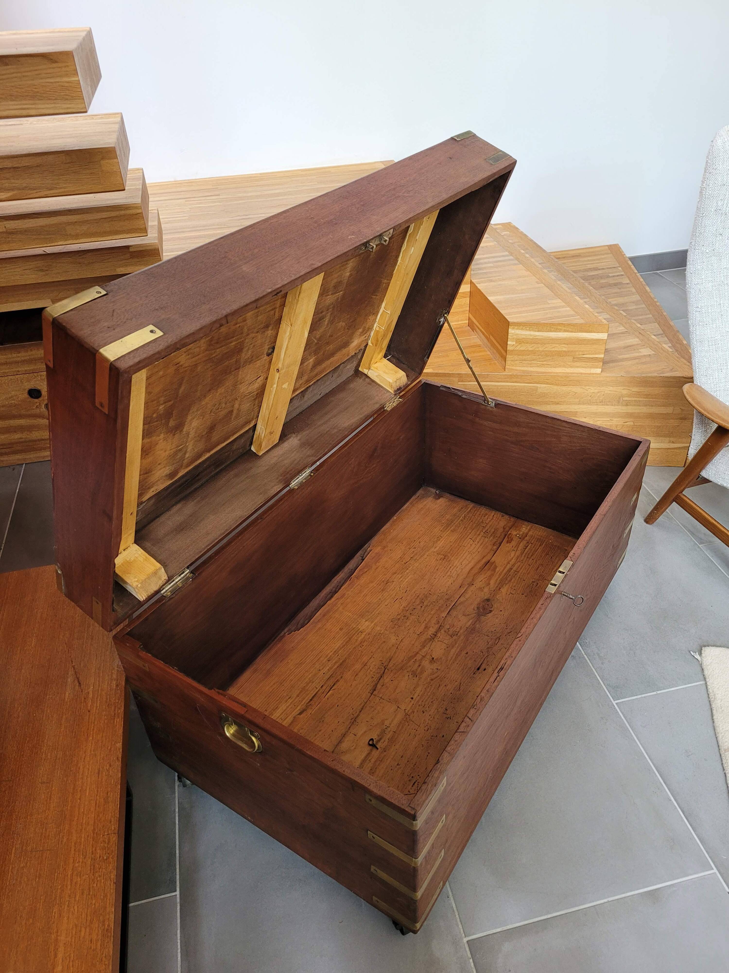 Solid mahogany chest