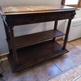 Antique console with marble top