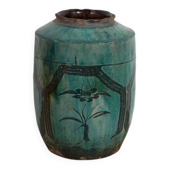 Antique green jade vase (circa 1820) #29