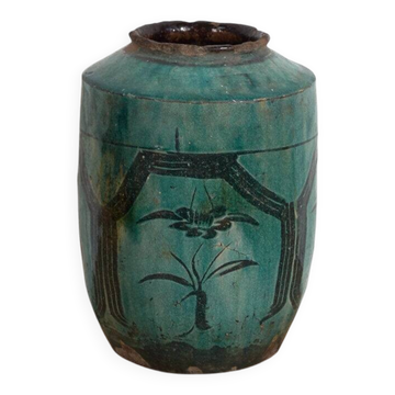 Vase ancien en jade vert (vers 1820) #29
