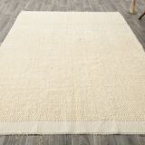 Super Soft Beige & Cream Modern Kilim Rug, 188x298Cm