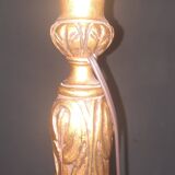 Louis XVI style gilded wooden floor lamp