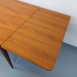 Vintage Scandinavian style rectangular dining table from the 50s 60s in teak with extensions
