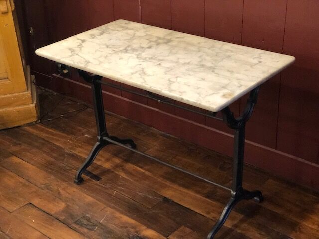 Former top bistro table marble