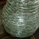 Lampe en morceaux de verre assemblés sur chassis en métal