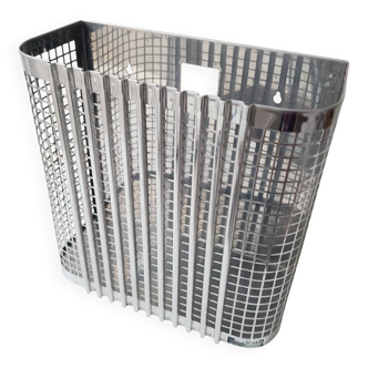 Corbeille murale industrielle en inox