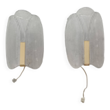 Wall sconces by Carl Fagerlund for Orrefors 1970s