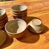 Set of 12 small stoneware bowls