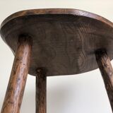 Freeform brutalist tripod stool, 1970