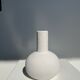 Handmade soliflore drop vase in terracotta painted white h:20 d:15