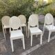Lot de chaises Victoria Ghost blanches Philippe Starck pour Kartell