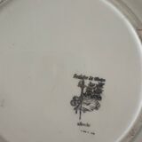 Mismatched blue soup plates