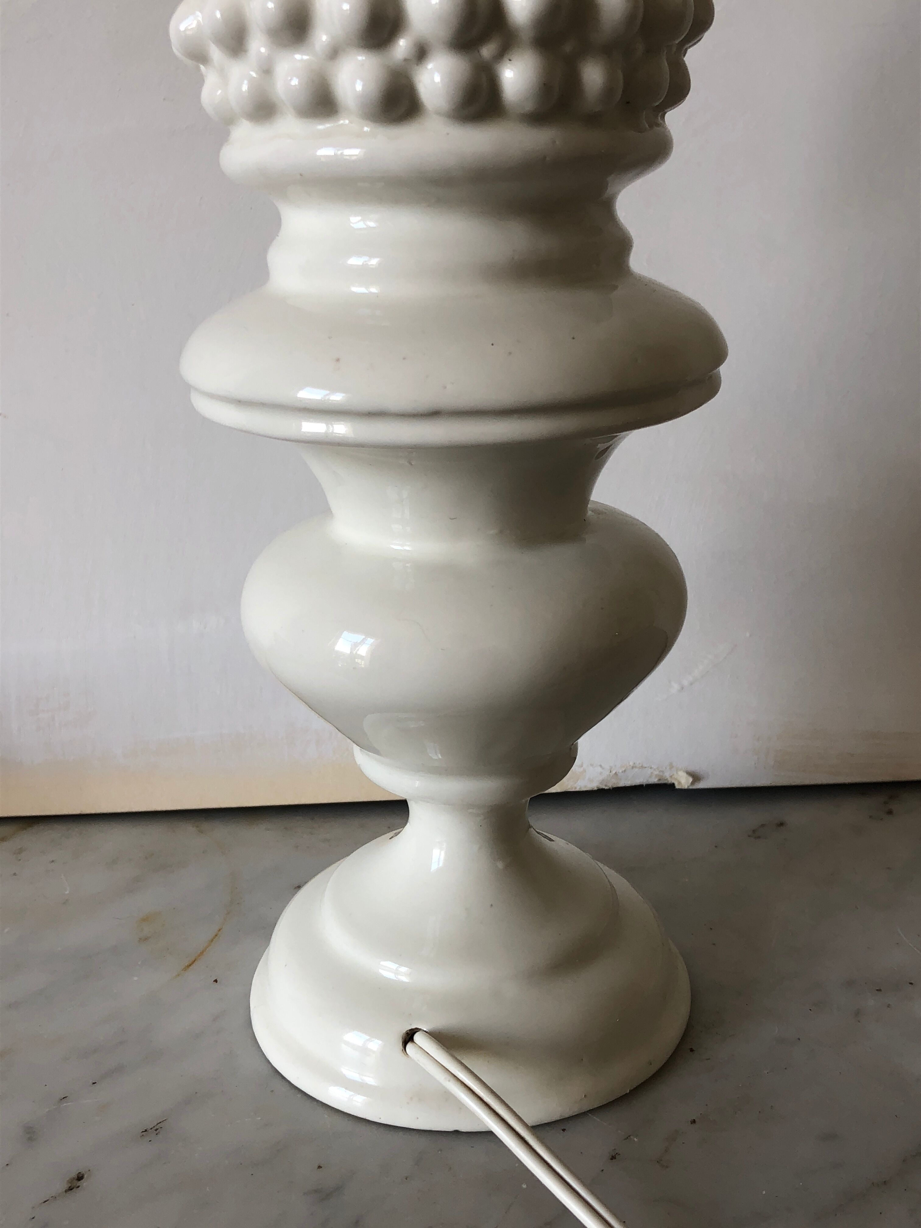 White ceramic lamp