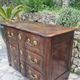 Crossbow chest of drawers in walnut, 18th century period