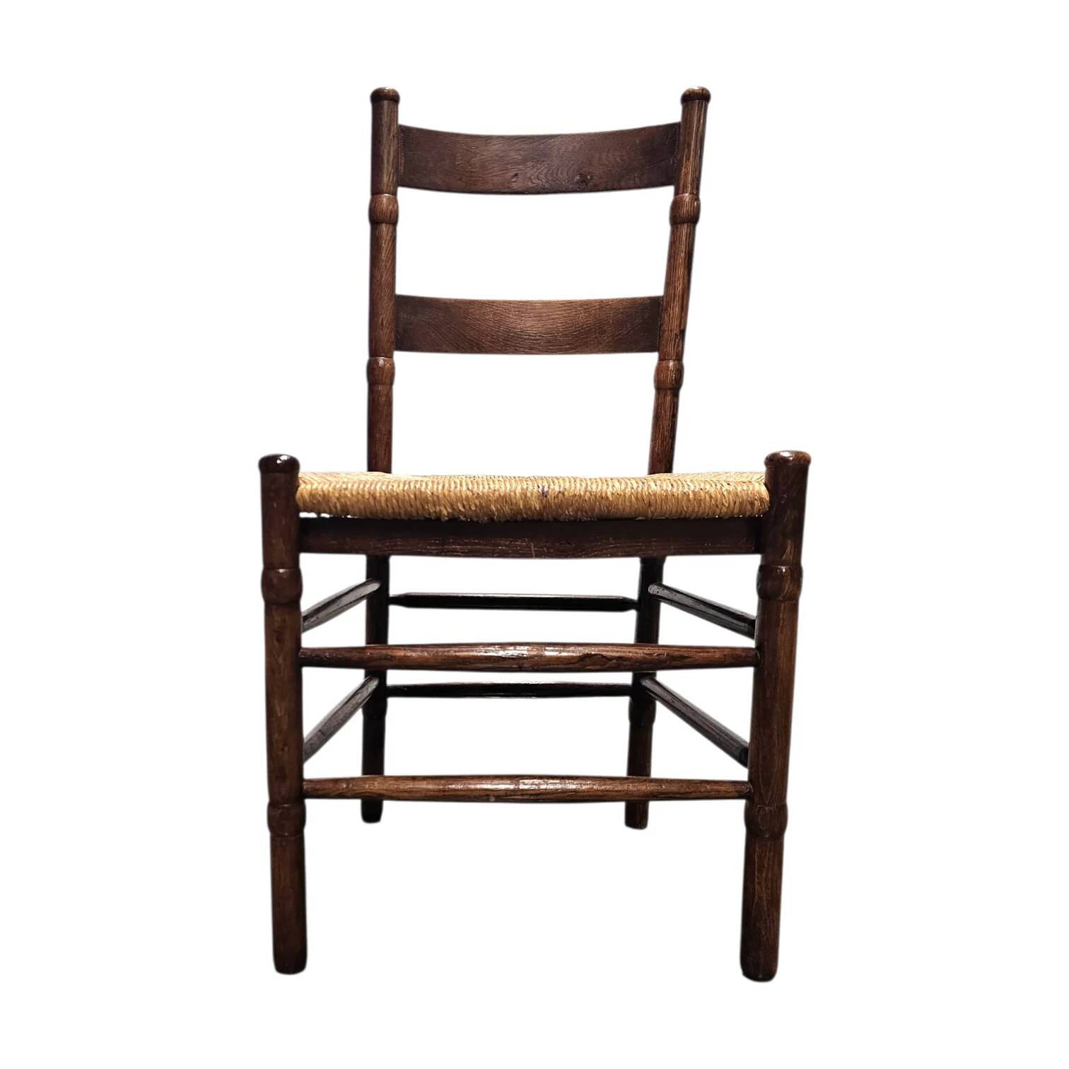 2 chaises en osier Art Déco / École d'Amsterdam / Jac Levee / milieu du siècle