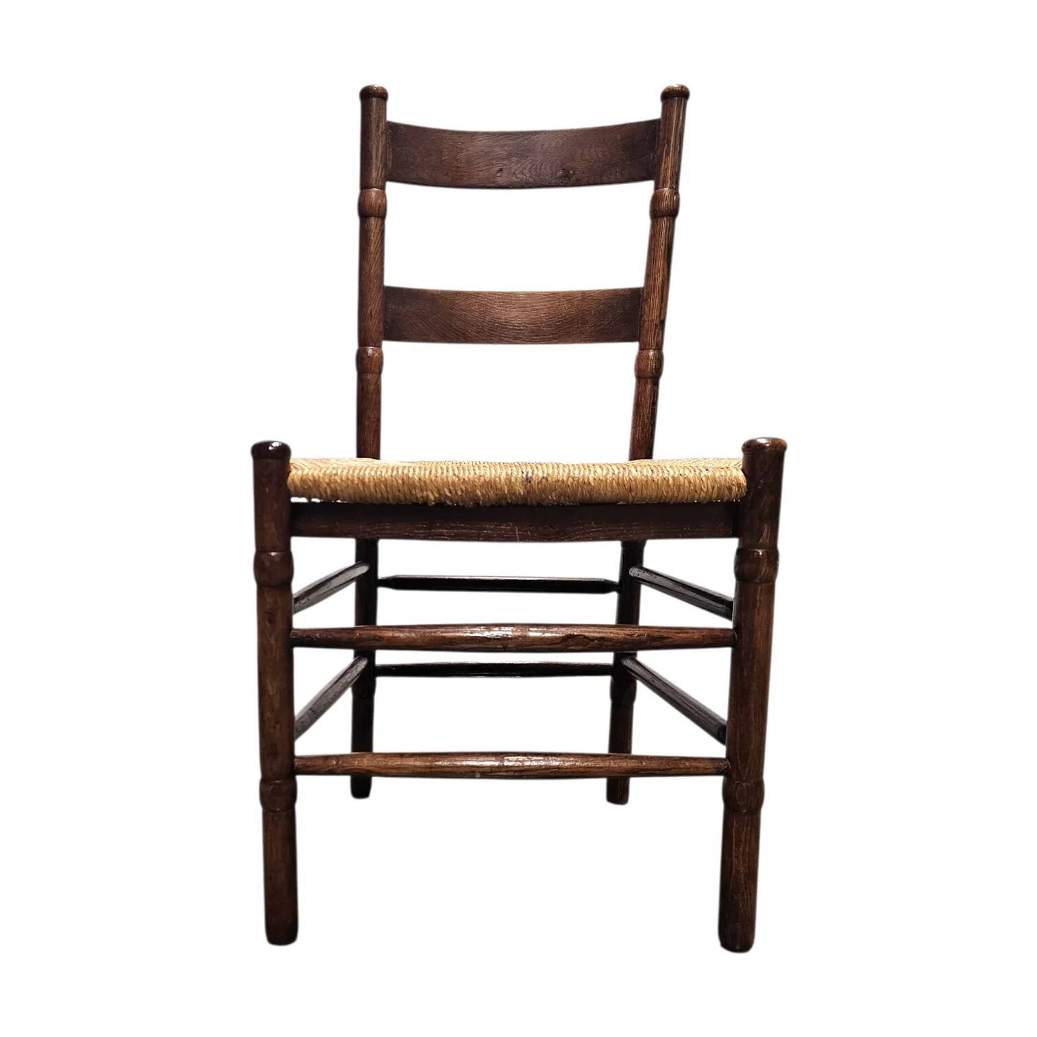 2 chaises en osier Art Déco / École d'Amsterdam / Jac Levee / milieu du siècle