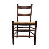 2 chaises en osier Art Déco / École d'Amsterdam / Jac Levee / milieu du siècle