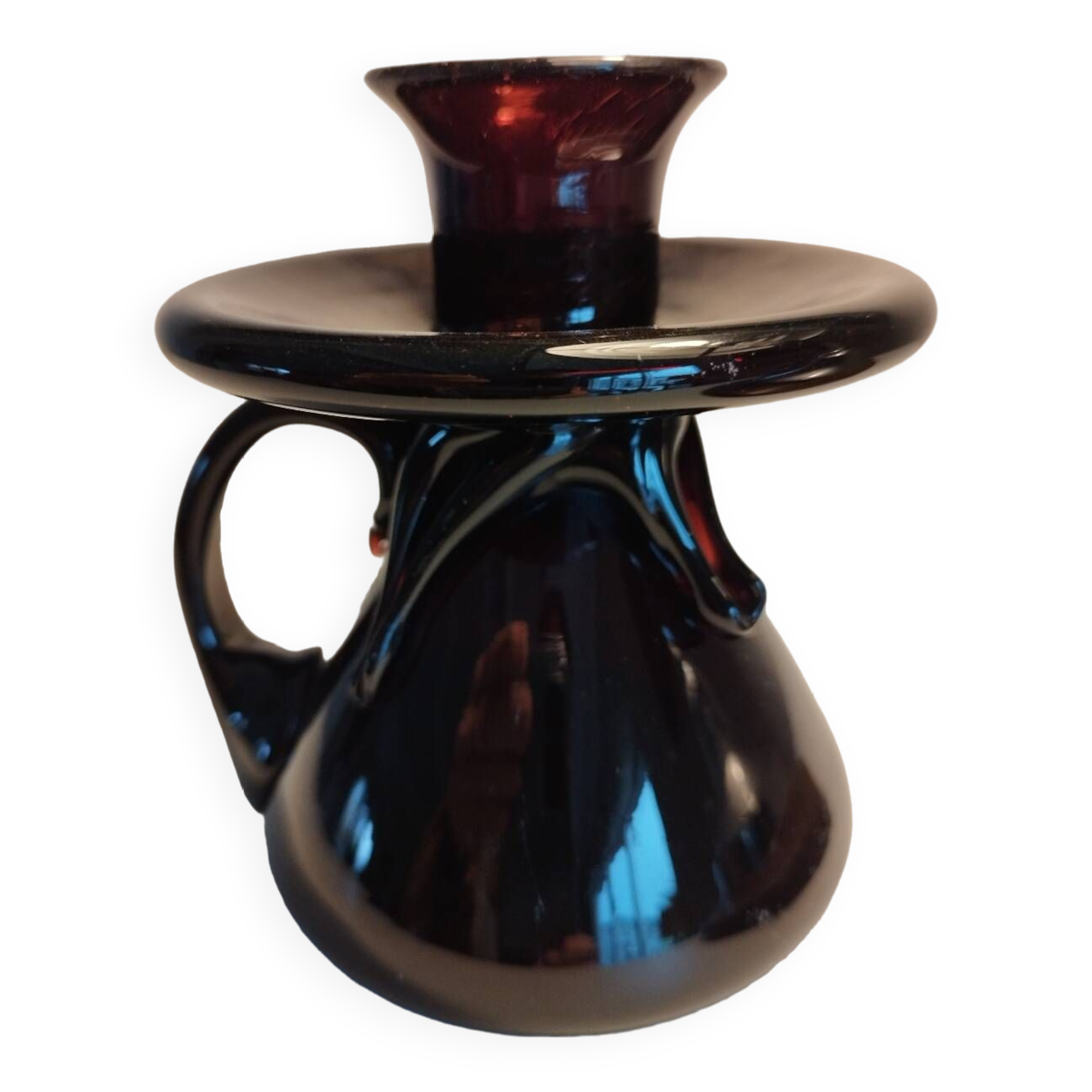 Biot bubble glass candle holder