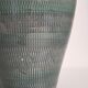 Oblong ceramic vase sacrificed with blue enamel