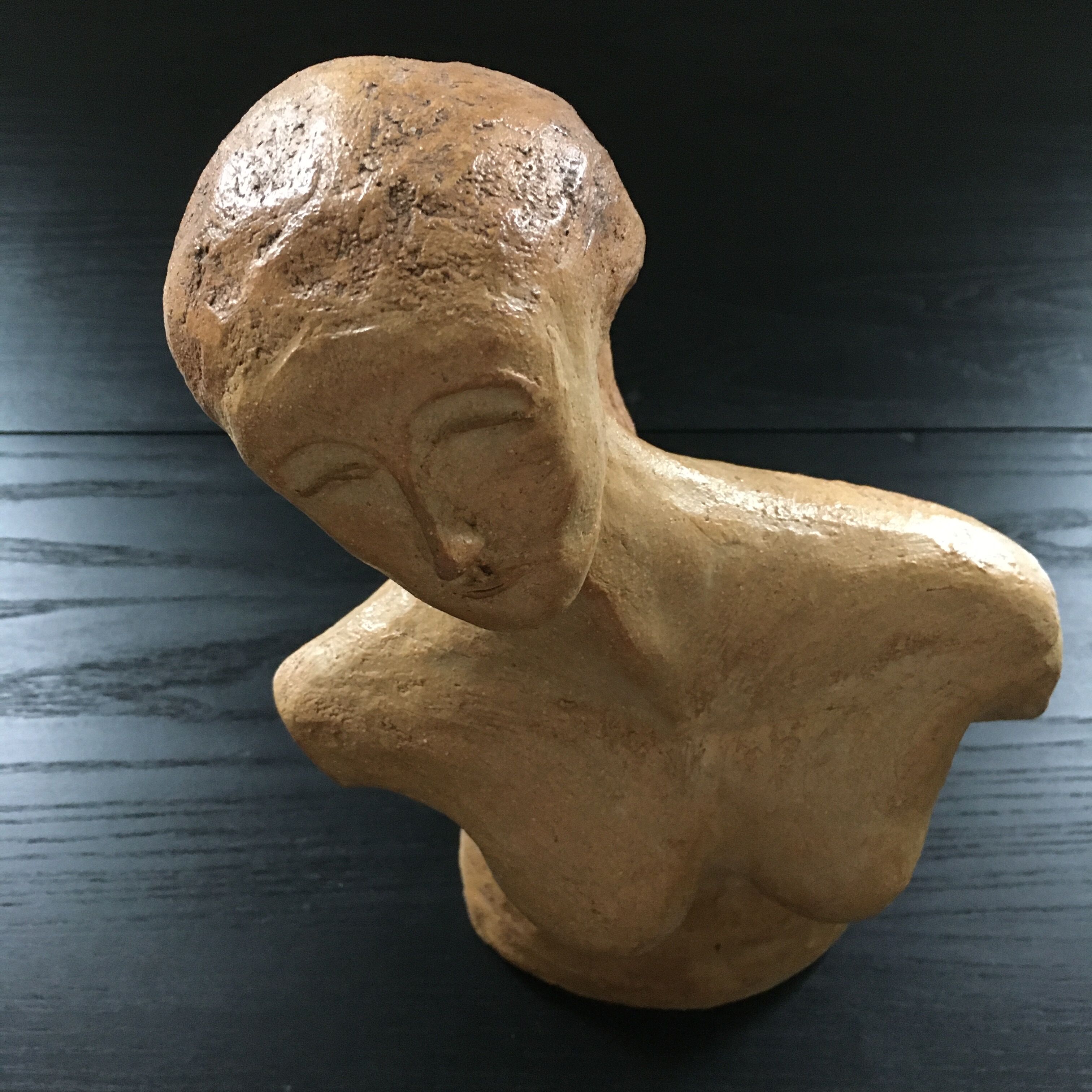 Bust woman terracotta