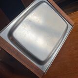 Metal and wood tray