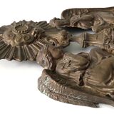 Décoration Religieuse Ancienne Métal Gris