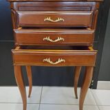 Louis XV style 3-drawer bedside tables
