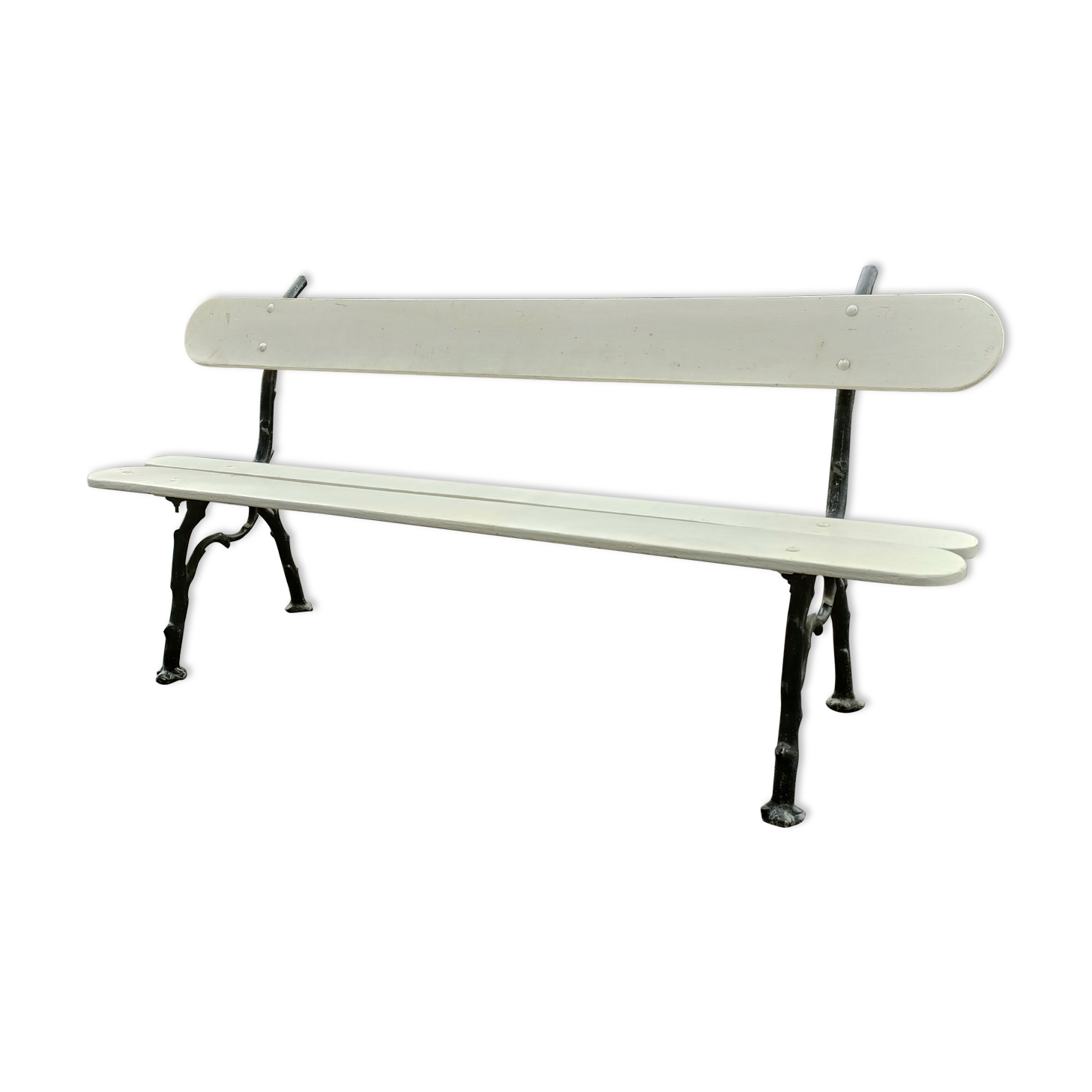 Garden bench old cast iron feet