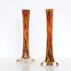 Duo of soliflores in mouth-blown glass