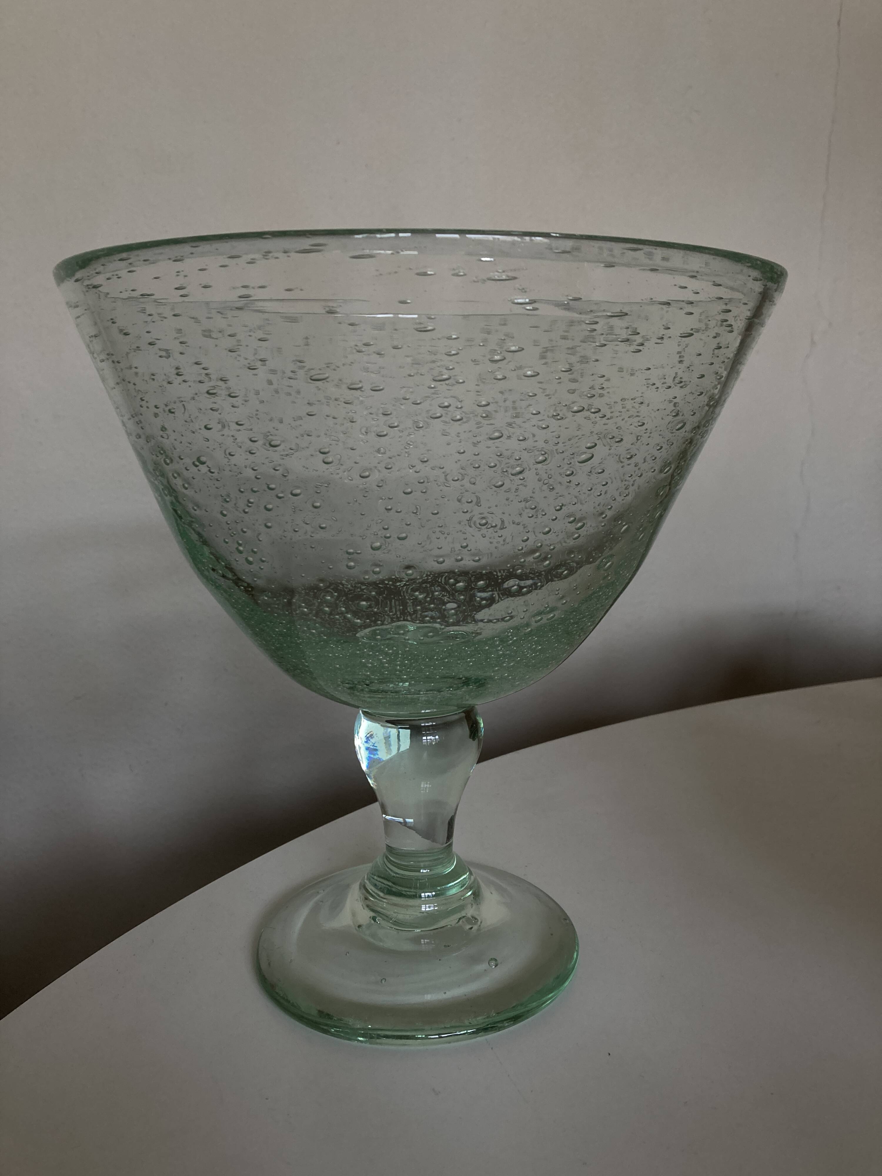 Biot centerpiece on a celadon XXL pedestal, 1960, signed