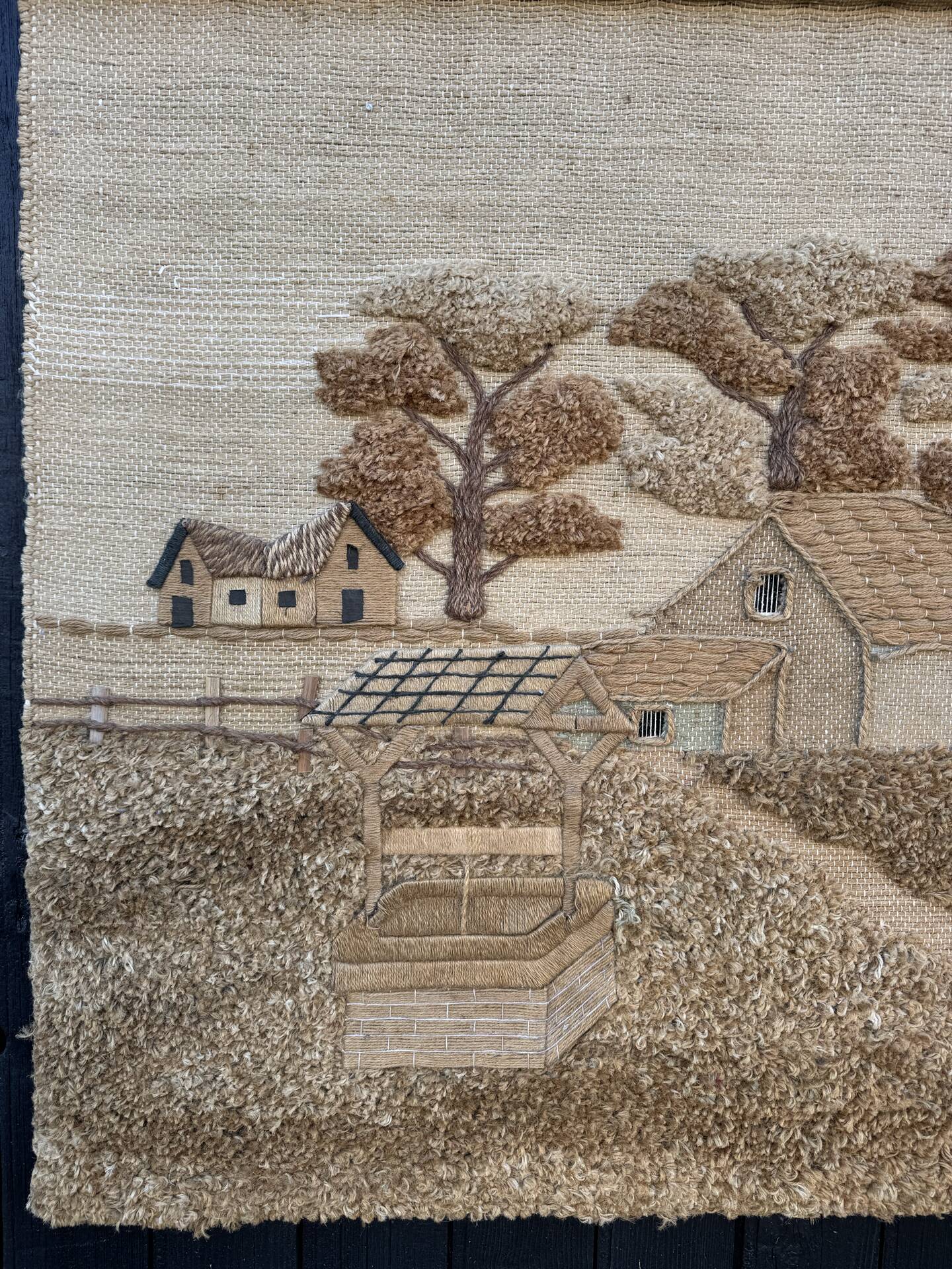 Large jute tapestry from the 70s.