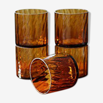5-lot amber water glasses