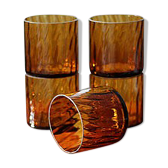 5-lot amber water glasses