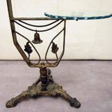 Metal and glass side table