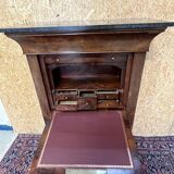 old secretary, Restoration era, lock and clover key, nineteenth century