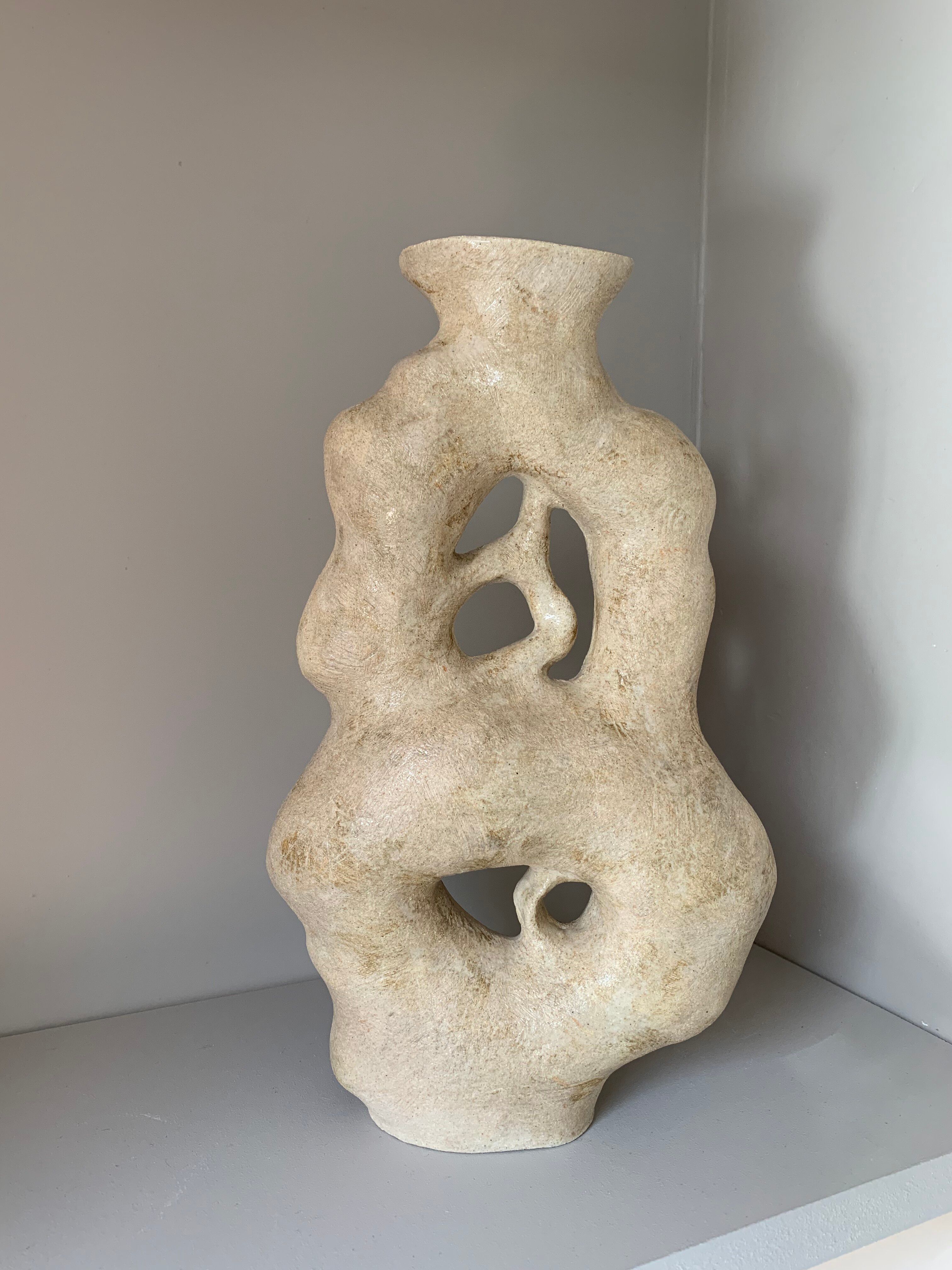 Vase en grès engobé
