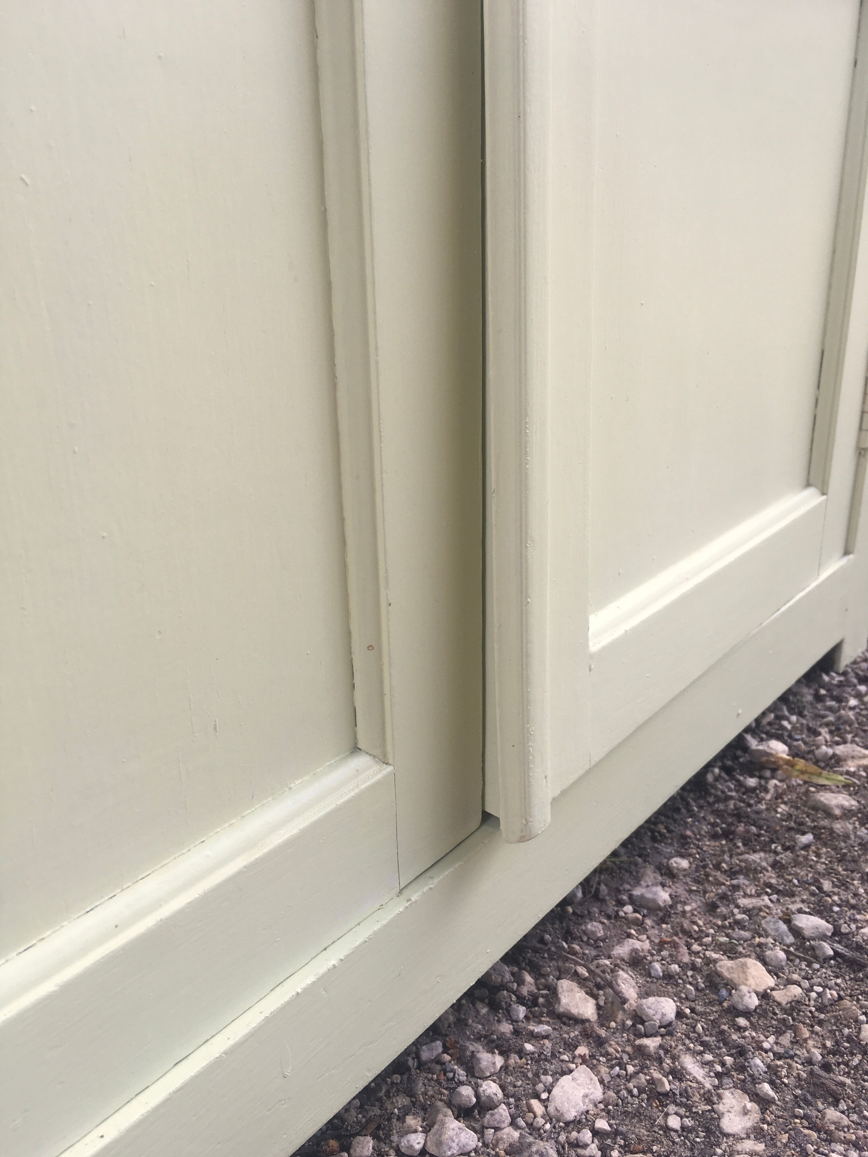 Parisian yellow wooden wardrobe