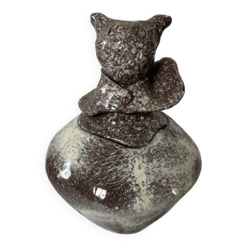 Boîte couverte anthropomorphe en céramique de Vallauris - Atelier Luc