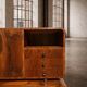 Art Deco walnut sideboard / cabinet, 1930s–1940s, Central Europe