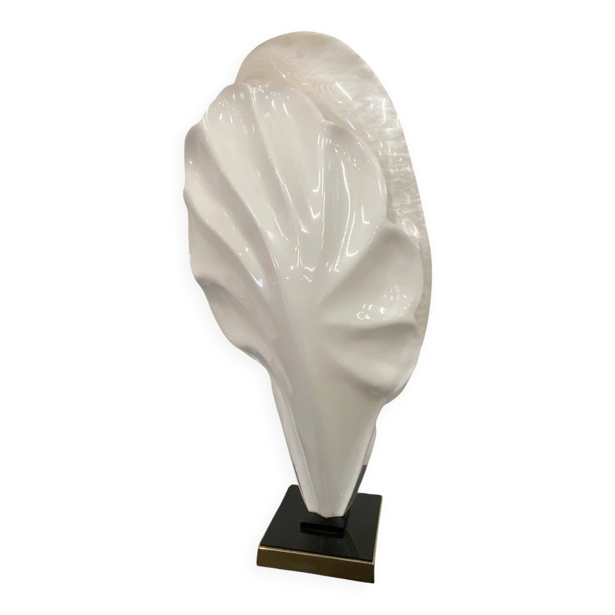Table lamp in the shape of a seashell, Maison Rougier, 1980