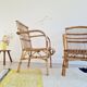 Paire de fauteuils anciens en rotin