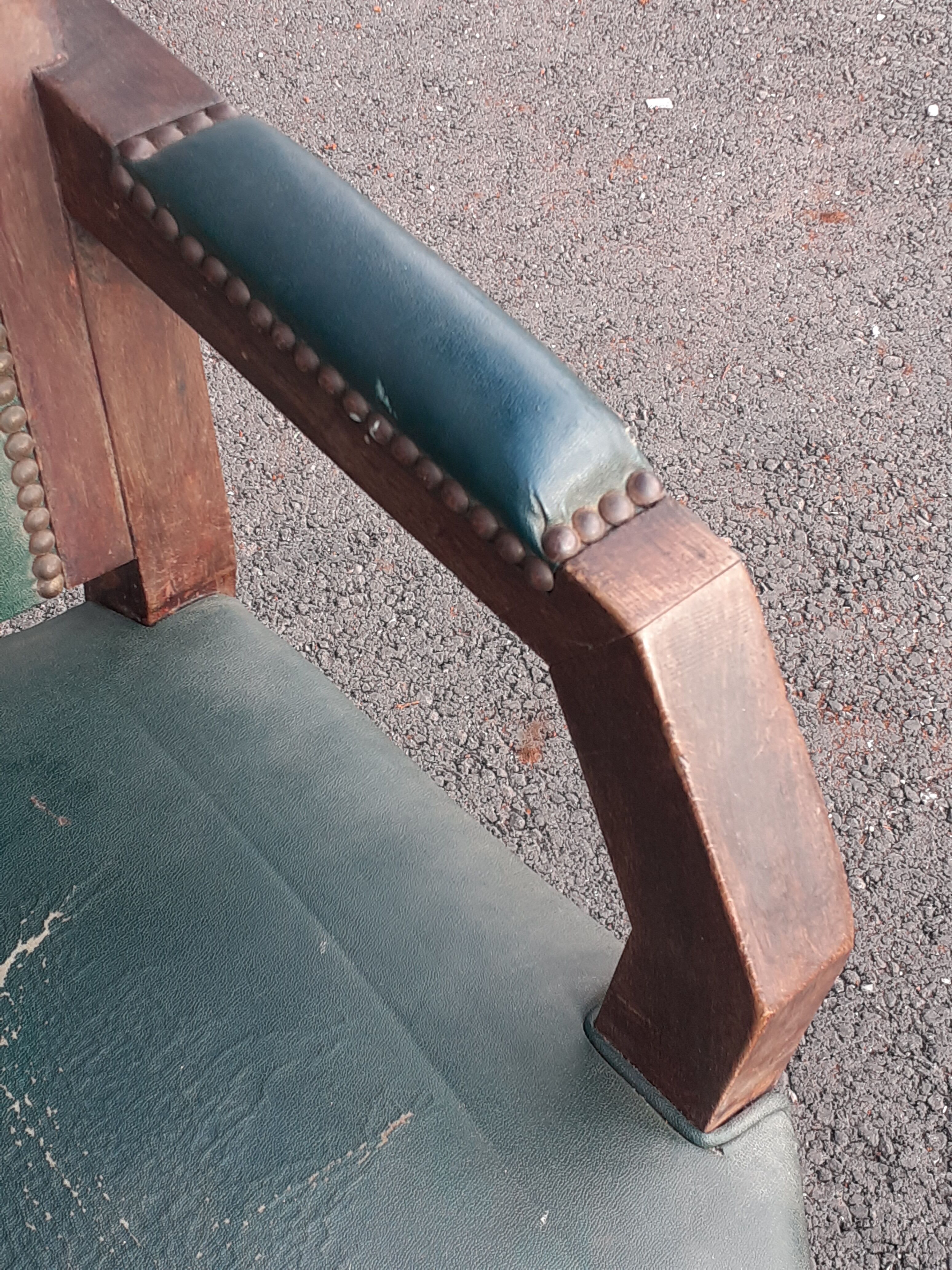 Fauteuil de bureau ancien administratif pivotant vintage