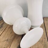 White opaline chalice vase