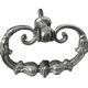 Old silver-plated metal furniture handle